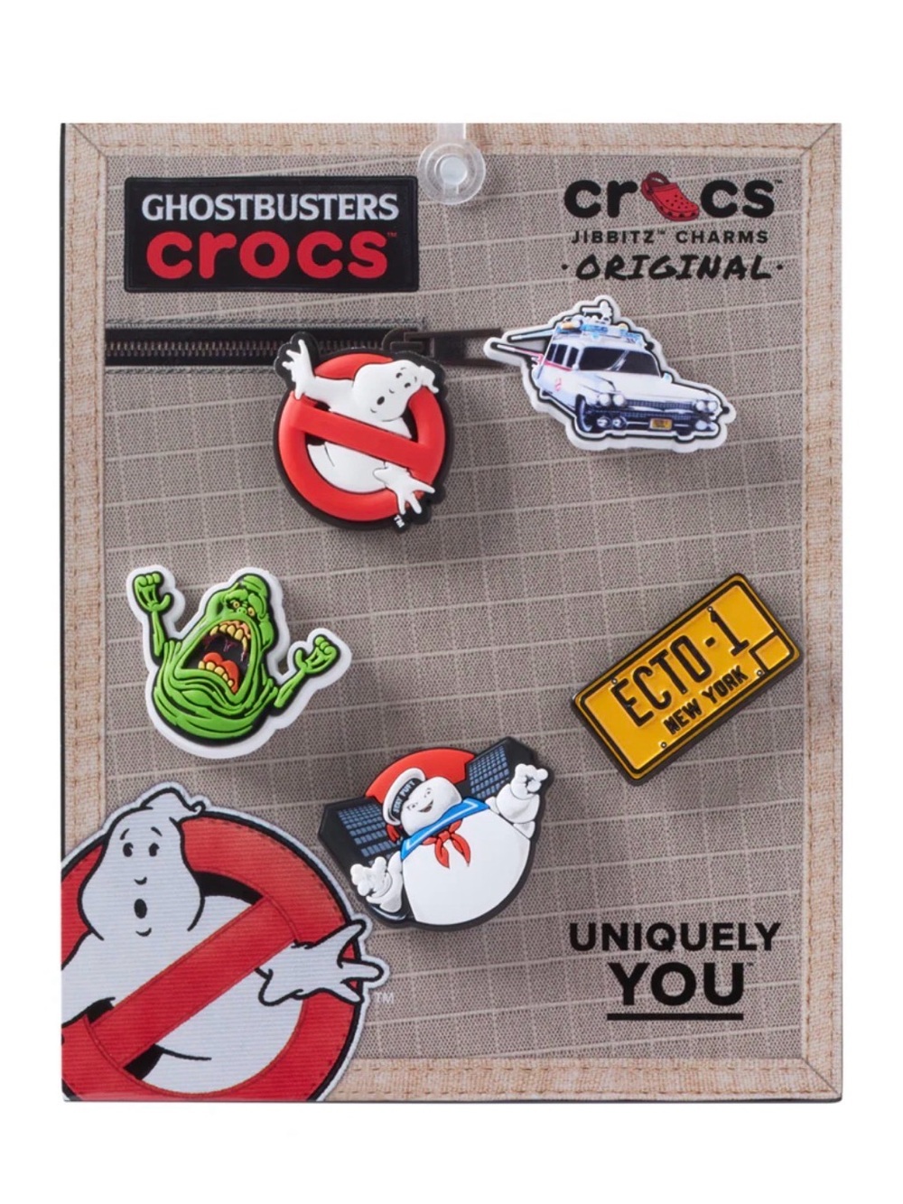 CROCS Ghostbusters Jibbitz Charm Set in Red, White, Green, Yellow, Blue